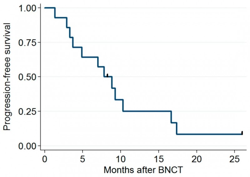 BNCT+IG-IMRT联合疗法治疗头颈癌的1年局部无进展生存率
