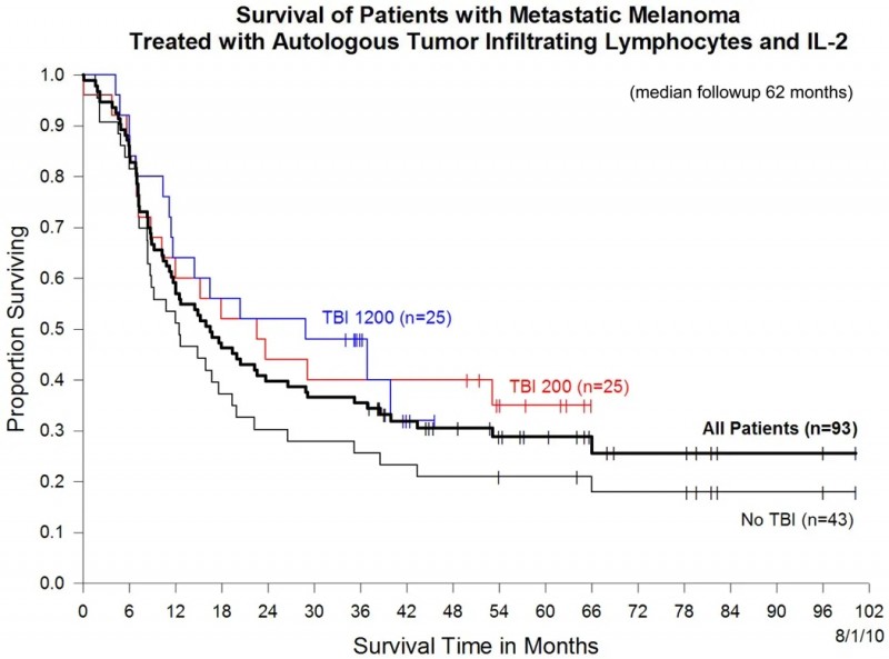 TIL细胞疗法治疗黑色素瘤的数据