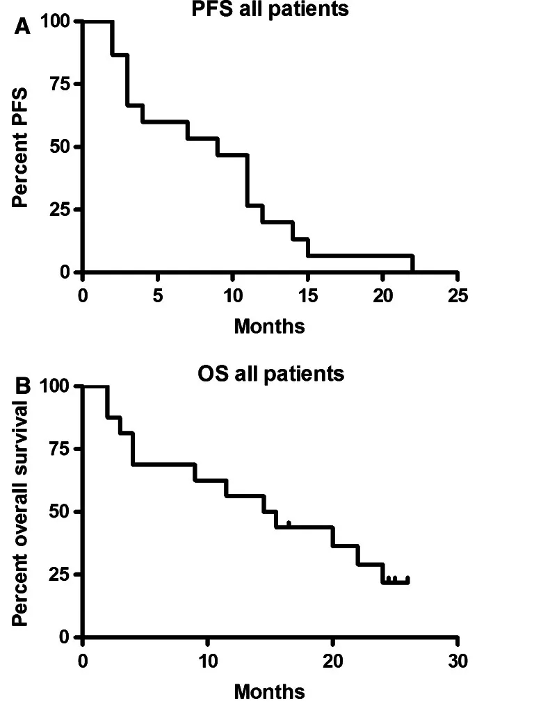 NK细胞疗法治疗晚期非小细胞肺癌的生存期数据