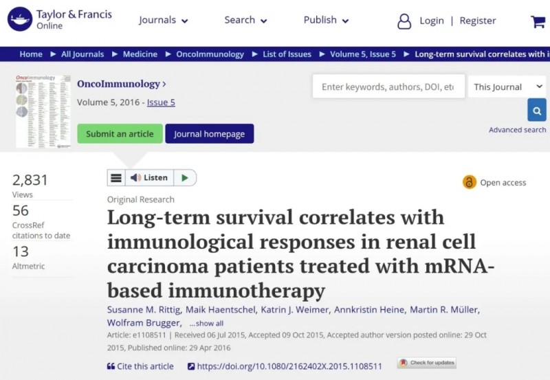 十年随访实证!mRNA癌症疫苗让17%患者活过9年,10年生存率10%
