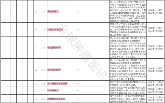 2025年版医保目录协议期内谈判西药部分