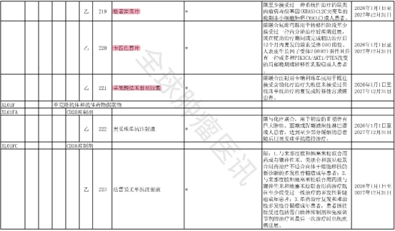 2025年版医保目录协议期内谈判西药部分