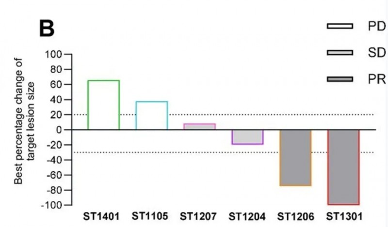 SCG101治疗肝癌的病情稳定数据