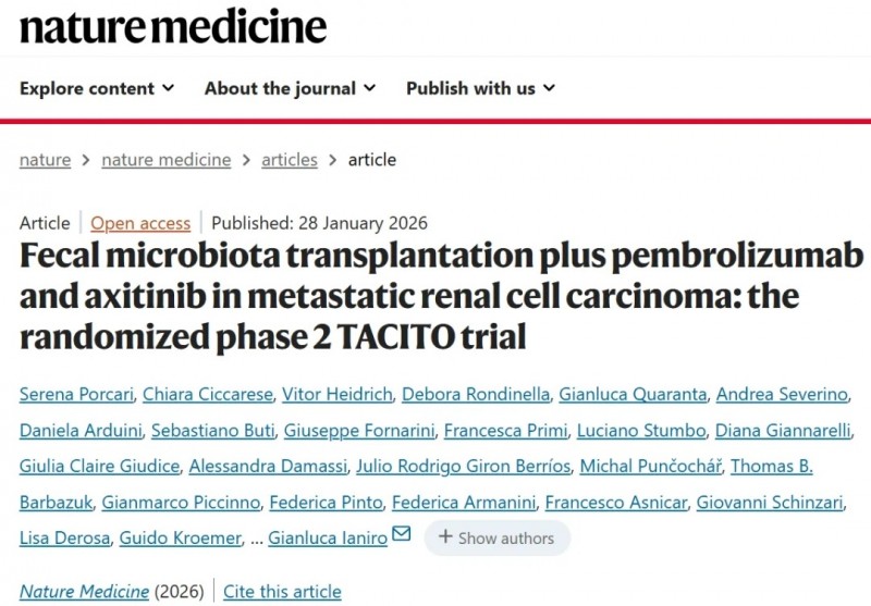 首次证实!肠道菌群"赋能"免疫治疗,转移性肾癌患者无进展生存期翻倍